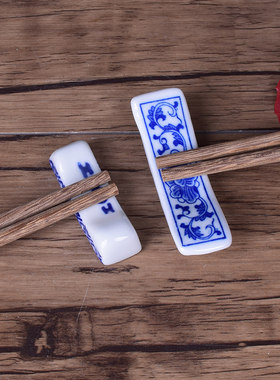 陶瓷景德镇釉下彩中式怀旧筷架
