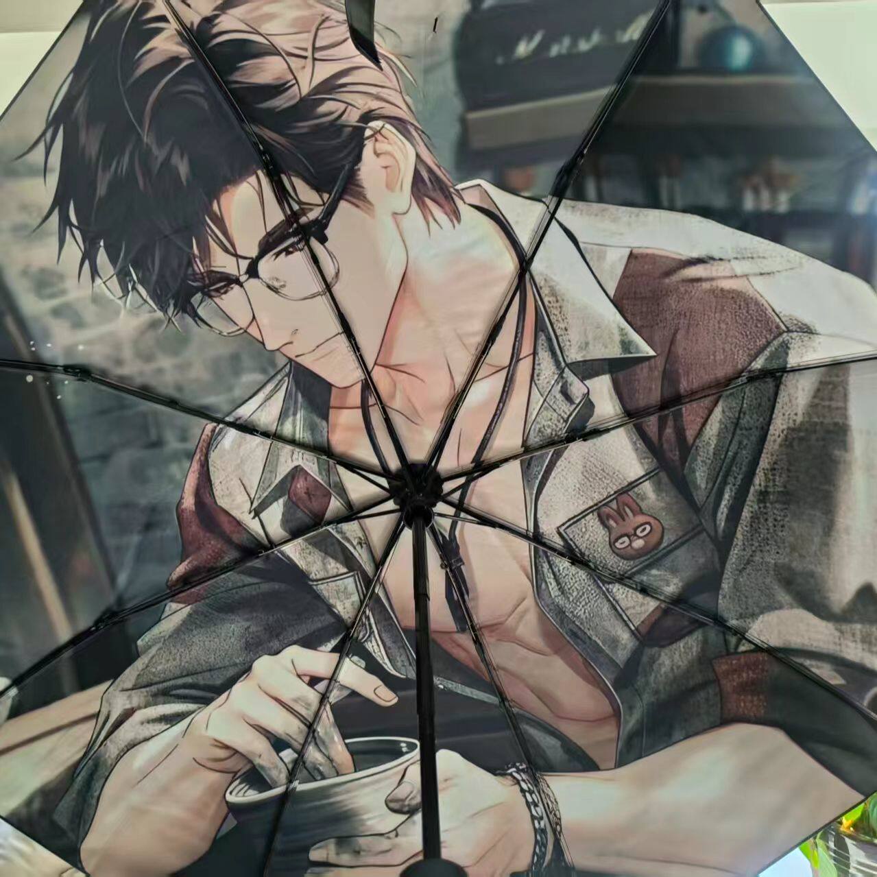 陆沉光与夜之恋游戏动漫cos周边礼物三折全自动防晒黑胶晴雨两用