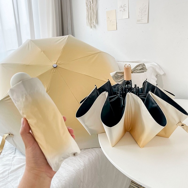 伞叔渐变芝士雨伞晴雨两用女高颜值小众夏遮阳伞防晒高级感太阳伞
