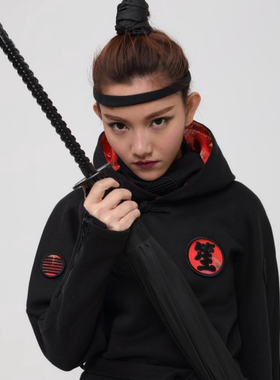 抖音伞厂中国风武士伞双人男女加大加厚学生动漫二次元雨伞直柄伞