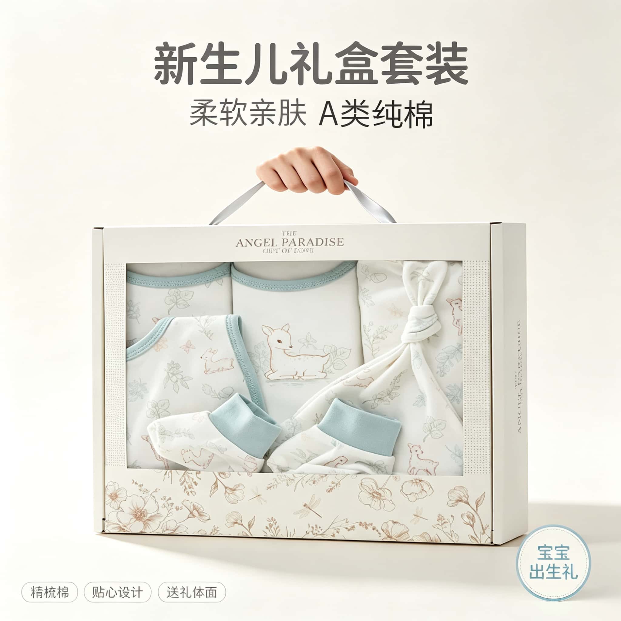 新生婴幼儿衣服礼盒套装高档男女宝宝初生见面送礼物高端用品百岁