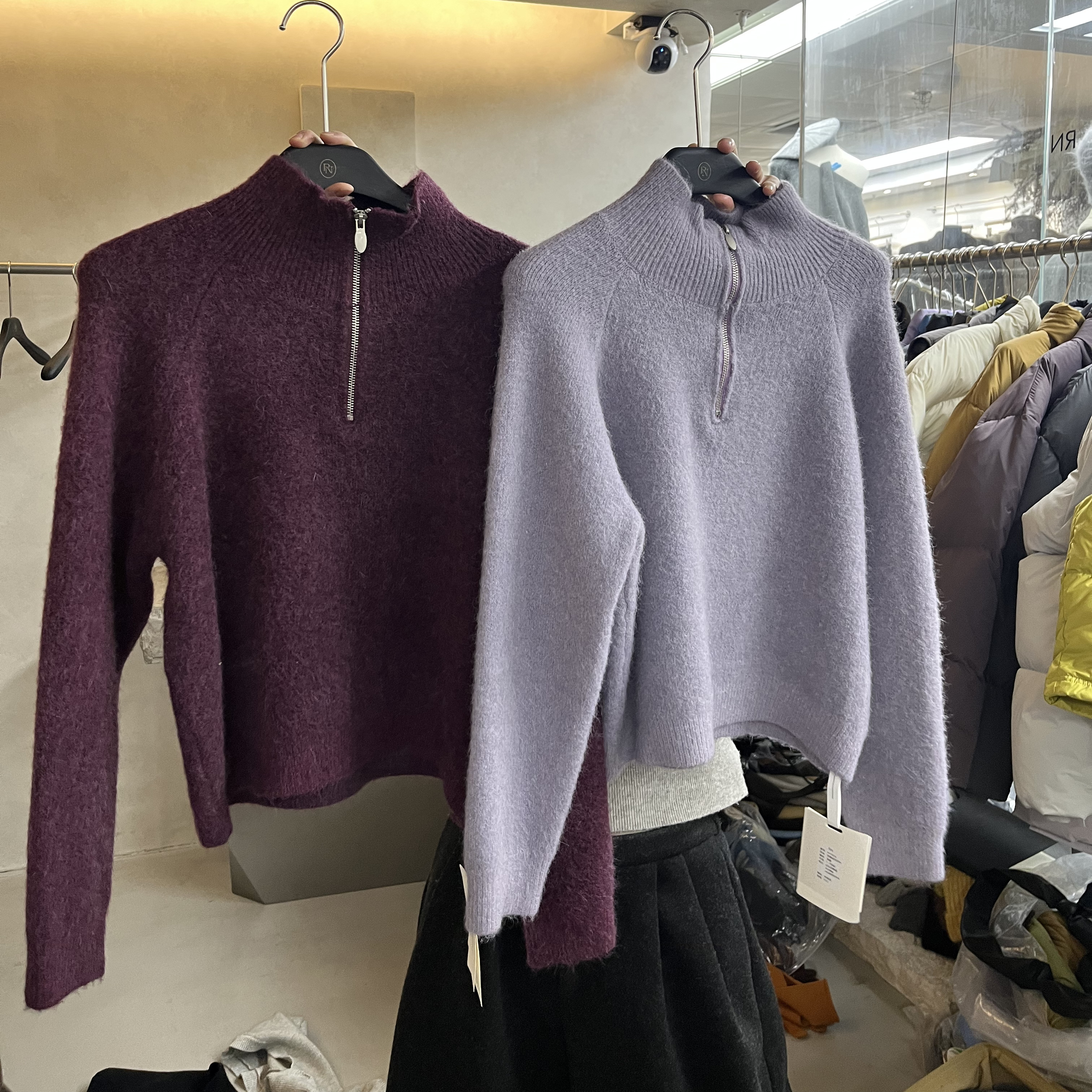 韩系宽松休闲百搭纯色针织衫