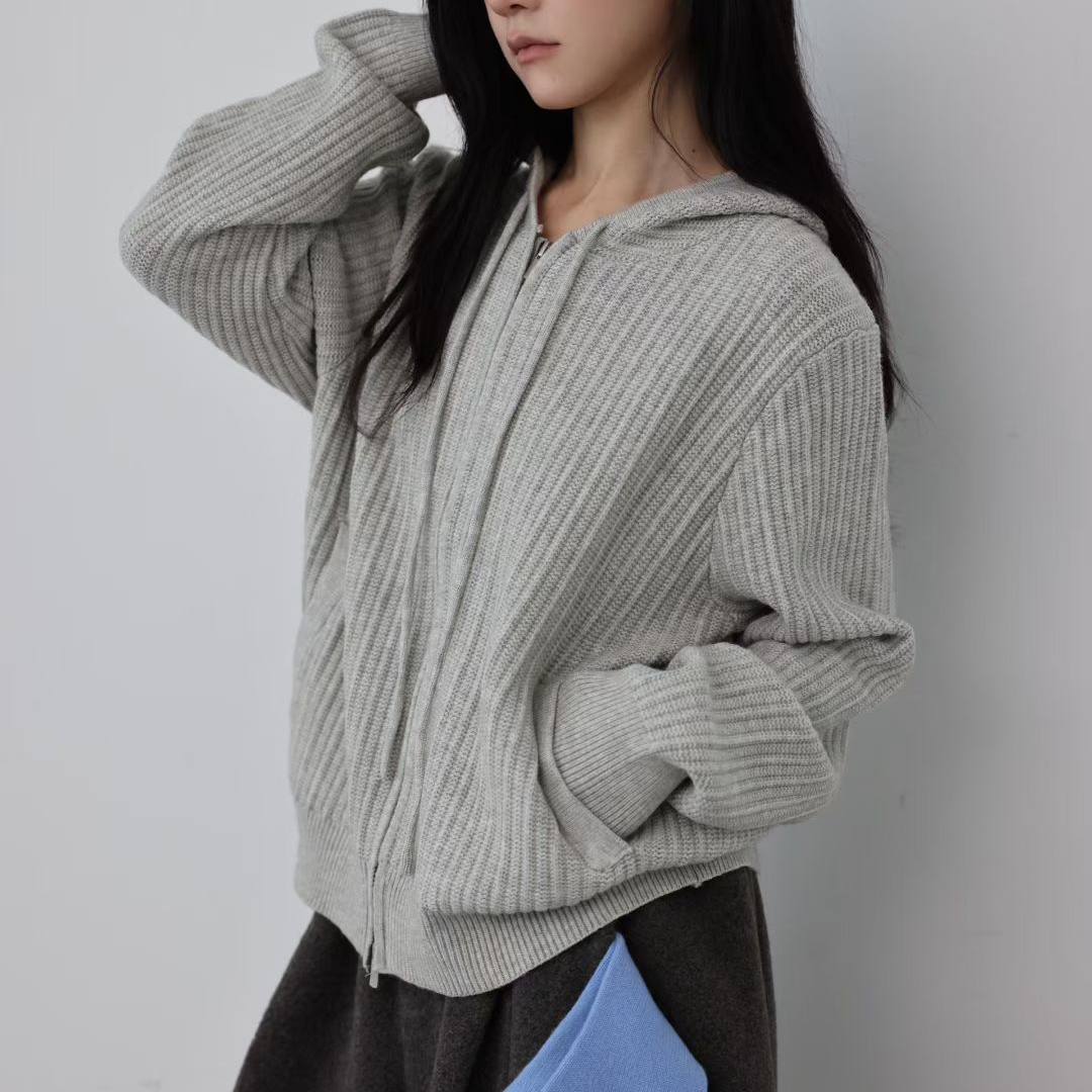 韩版小个子宽松针织开衫