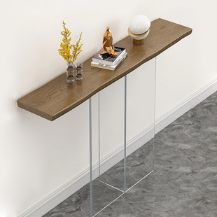 亚克力玄关桌子轻奢靠墙窄长条案玄关台简约现代艺术入户正对门柜