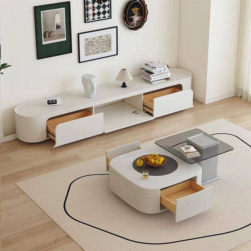 2024新款奶油风现代简约茶几客厅家用小户型茶桌创意方形茶几组合,住宅家具,茶几,淘宝优惠券,粉丝福利购,淘宝优惠卷