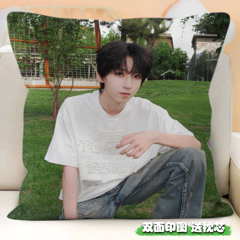TF家族杨博文正方形抱枕明星周边枕头卧室睡觉客厅靠枕坐垫可定制