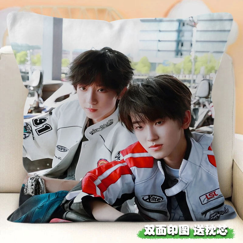 奇文正方形枕头左奇函杨博文周边CP学生宿舍房间靠垫枕图片可定制