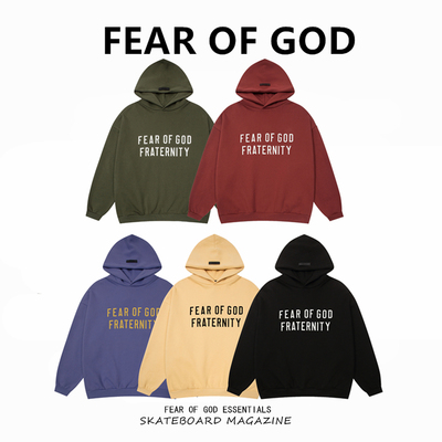 ESSENTIALS美式高街加绒连帽卫衣