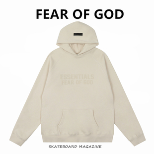 FOG复线ESSENTIALS第八季 GOD 植绒字母宽松连帽卫衣外套 FEAR