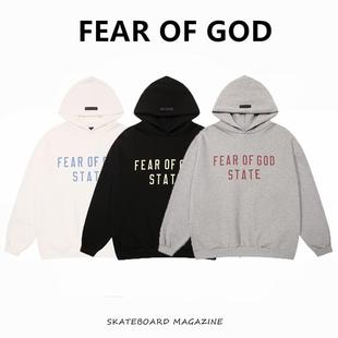 FOG复线ESSENTIALS秋冬高街加绒学校连帽卫衣男女潮 GOD FEAR