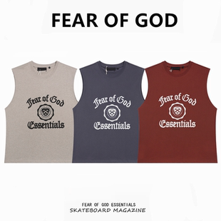 FEAR OF GOD FOG复线ESSENTIALS美式男女休闲无袖T恤宽松运动背心