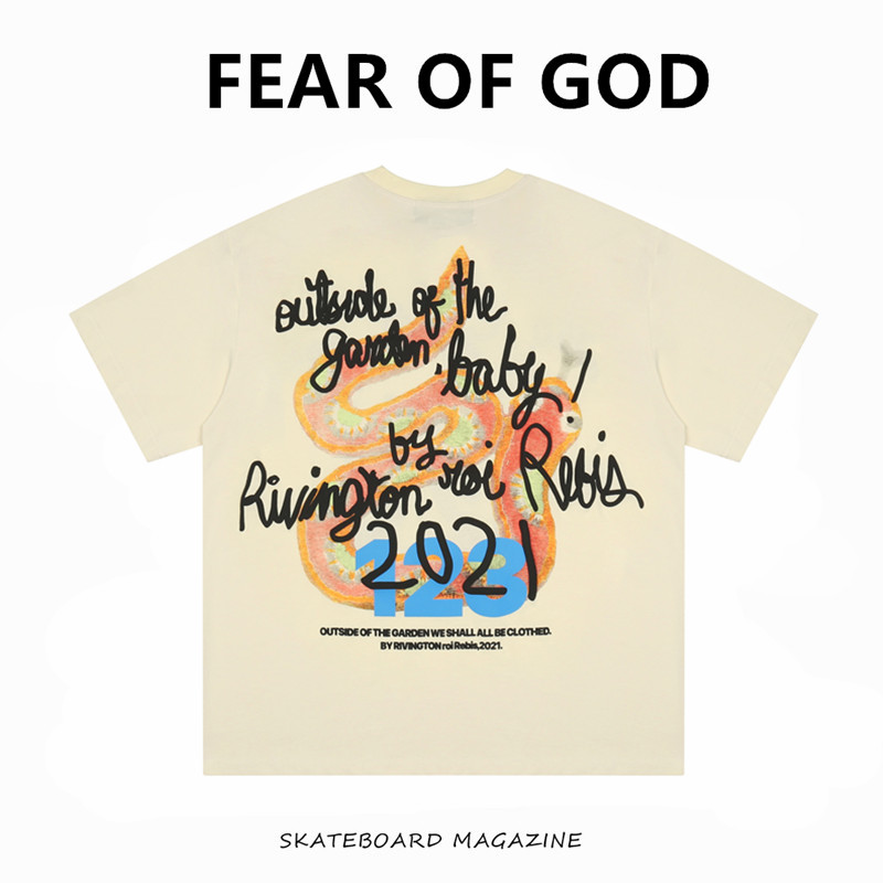 FOG高街RRR123贪吃蛇短袖T恤