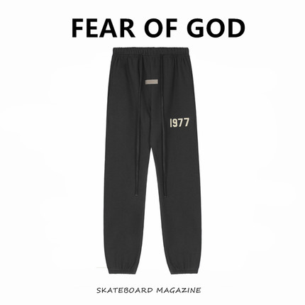 FEAR OF GOD FOG复线ESSENTIALS植绒1977宽松束脚裤宽松休闲长裤