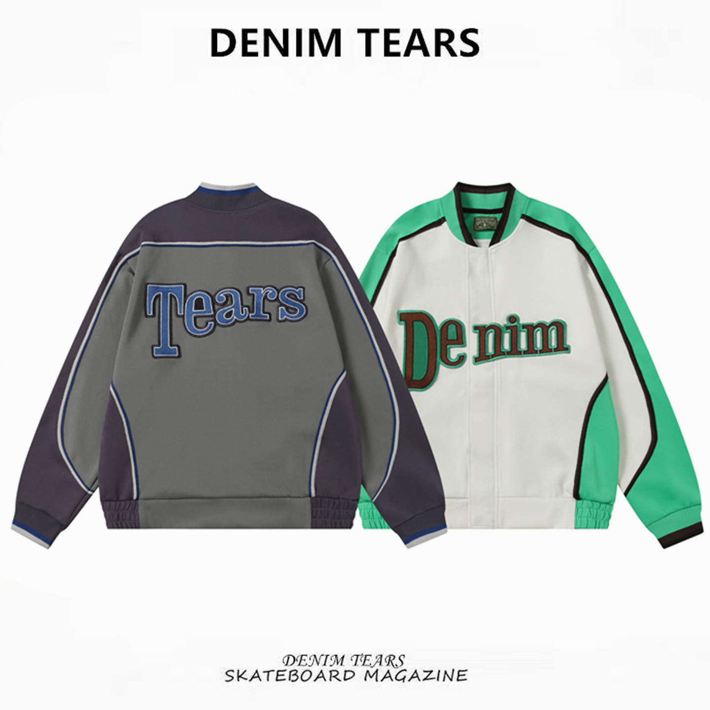 DENIMTEARS字母刺绣夹克外套