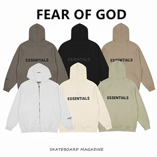 FOG复线ESSENTIALS高街宽松开衫 GOD 连帽卫衣拉链外套潮 FEAR