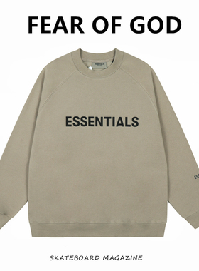FEAR OF GOD FOG复线ESSENTIALS字母男女装宽松圆领卫衣高街潮牌