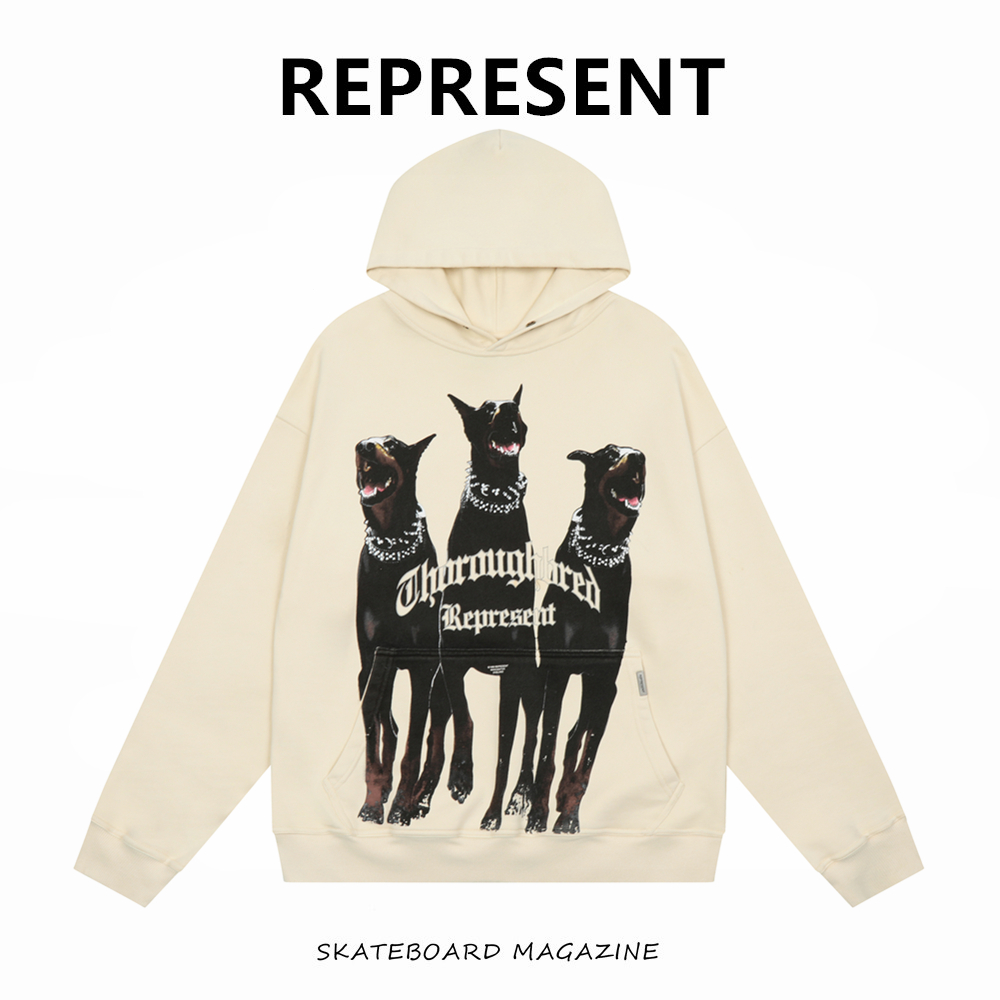 FOG高街REPRESENT杜宾犬连帽卫衣