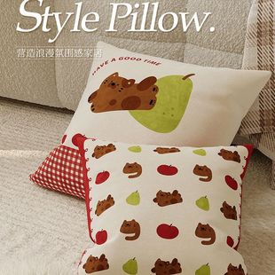 卡通现代装饰风格抱枕套靠枕靠背可拆洗客厅沙发靠垫腰靠飘窗靠背