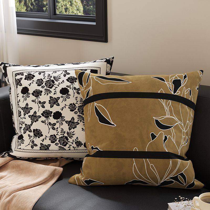 美式轻奢沙发抱枕靠背垫床头靠枕卧室床上腰靠靠垫含枕芯抱枕枕头