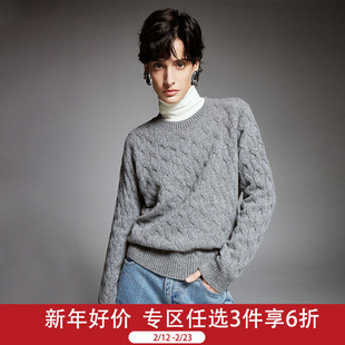 PALUOPO/帕罗慵懒风软糯垂坠感软糯针织衫100山羊绒毛衣外套秋冬