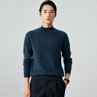 长袖半高领长袖商务通勤羊绒衫