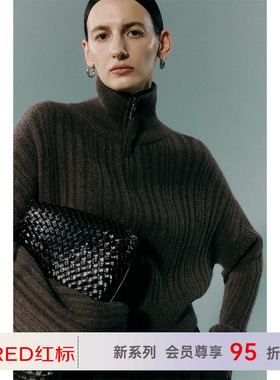 帕罗商场同款设计感慵懒风秋冬新款软糯高领羊毛毛衣2AW1C5017Y