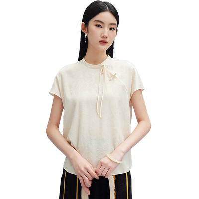 帕罗薄款新中式短袖T恤女