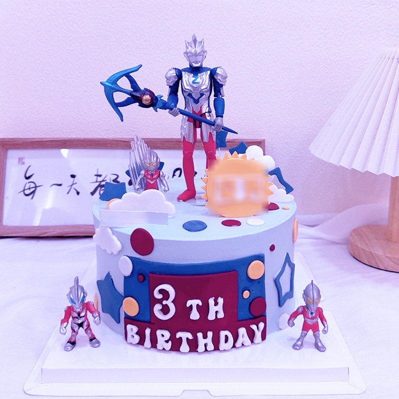 泽塔奥特曼可动人偶生日蛋糕装饰