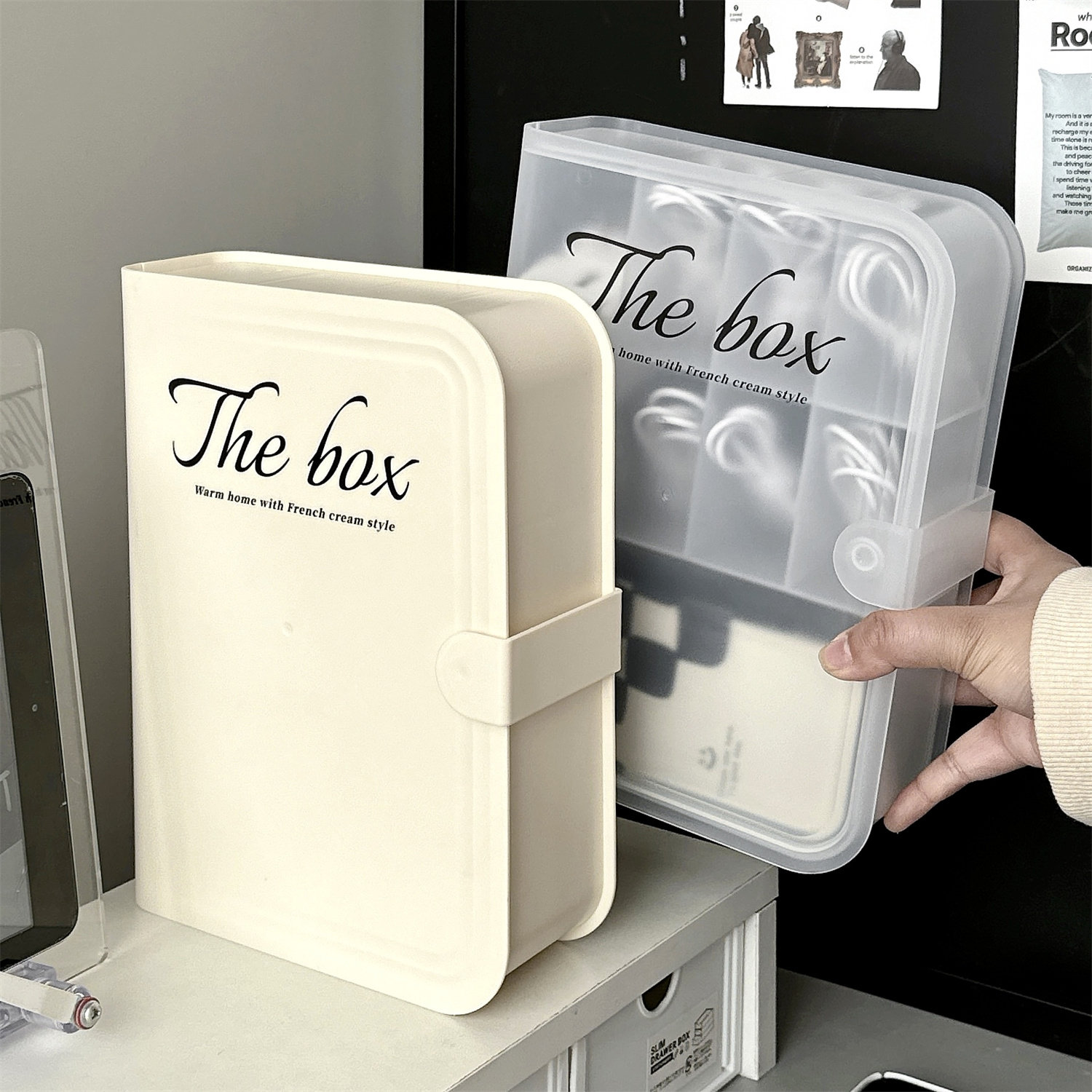 透明防尘桌面收纳盒数据线充电器理线器整理盒手机壳杂物分格盒子,收纳整理,桌面收纳盒,淘宝优惠券,粉丝福利购,淘宝优惠卷