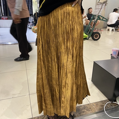 百褶裙女裙半身裙a字裙欧洲站潮