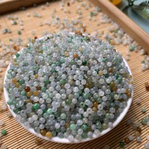 天然缅甸翡翠散珠冰三彩小米珠 DIY手链项链付款链接私拍无效