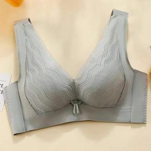 背心式 文胸罩小胸加厚深V聚拢收副乳调整型女性感蕾丝无钢圈内衣