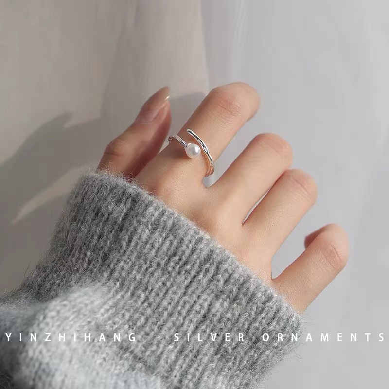 其他女925银韩版珍珠戒指