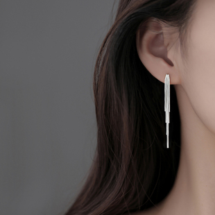 925纯银流苏耳钉女本命年耳环轻奢小众2022年新款 耳饰冬
