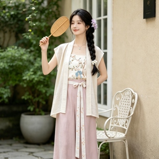 新款宋制汉服三件套背心宋裤吊带日常显瘦套装女夏款改良日常上班