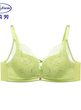 安莉芳正品内衣女士红色本命年蕾丝无钢圈性感收副乳文胸EB00596