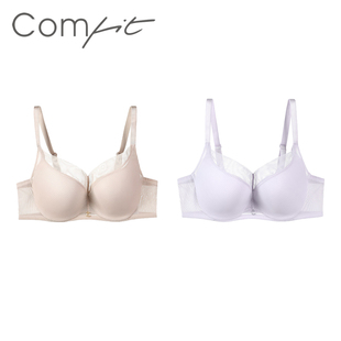 Comfit正品大码内衣女薄款上托聚拢调整文胸网纱性感胸罩CBW0153