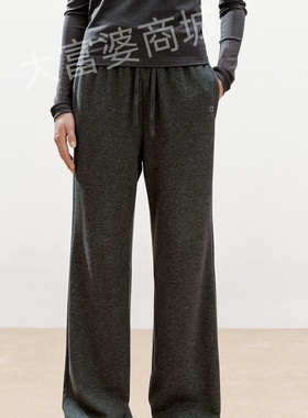 专柜同款 MO家正品2025冬新品德绒糯米裤休闲抽绳长裤MBE4PAT028