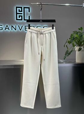 T26春夏新款男士温州欧版宽松直筒潮流刺绣简约透气长运动休闲裤