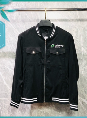 TT23春季新款男士温州欧版修身潮刺绣印花字母棒球领休闲夹克外套