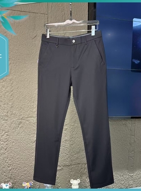 T25春夏新款男士温州欧版修身小直脚潮流刺绣商务黑色长休闲西裤