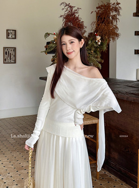 LS述致时尚气质休闲通勤风设计感2026早春上新小衫上衣衬衫女