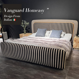 广东佛山2025新款主卧室轻奢高端大气双人床2米x2米2大床布艺婚床