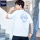 重磅纯棉男短袖 T恤 背面印花潮流半袖 TEEK夏季 宽松港风半截袖 衣服