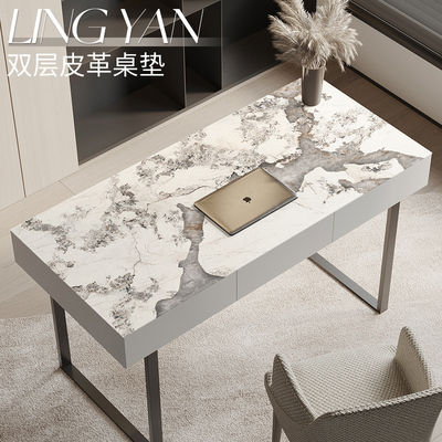 书桌垫子写字台桌垫学生防水可裁剪擦洗轻奢高级感大理石桌布皮革