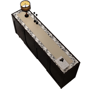 中法式鞋柜垫子台面保护垫入户复古花纹高级感皮革玄关餐边柜桌垫