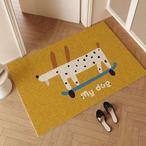 小狗丝圈入户地垫玄关进门垫PVC高级门口蹭土可裁剪地毯防滑脚垫