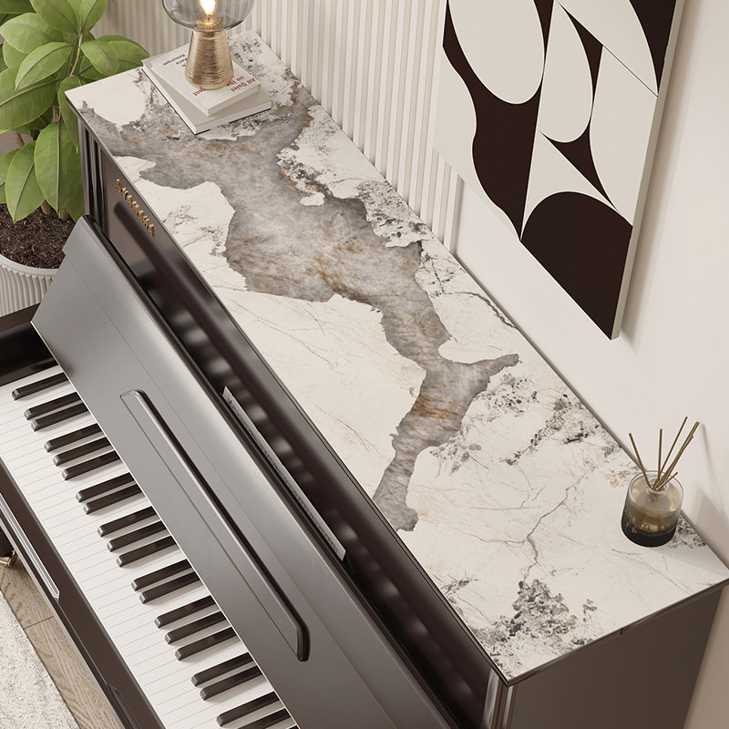 仿大理石纹钢琴罩防尘半罩高档盖布琴顶防水免洗长条皮革保护垫子,居家布艺,钢琴罩,淘宝优惠券,粉丝福利购,淘宝优惠卷