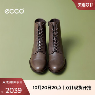 ECCO爱步女鞋 26秋冬新款真皮尖头软底短靴马丁靴女款 型塑249393