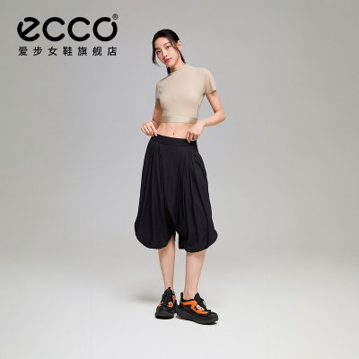 ECCO爱步 x NRL联名 26新款运动透气宽松七分花苞裤女EN261P049